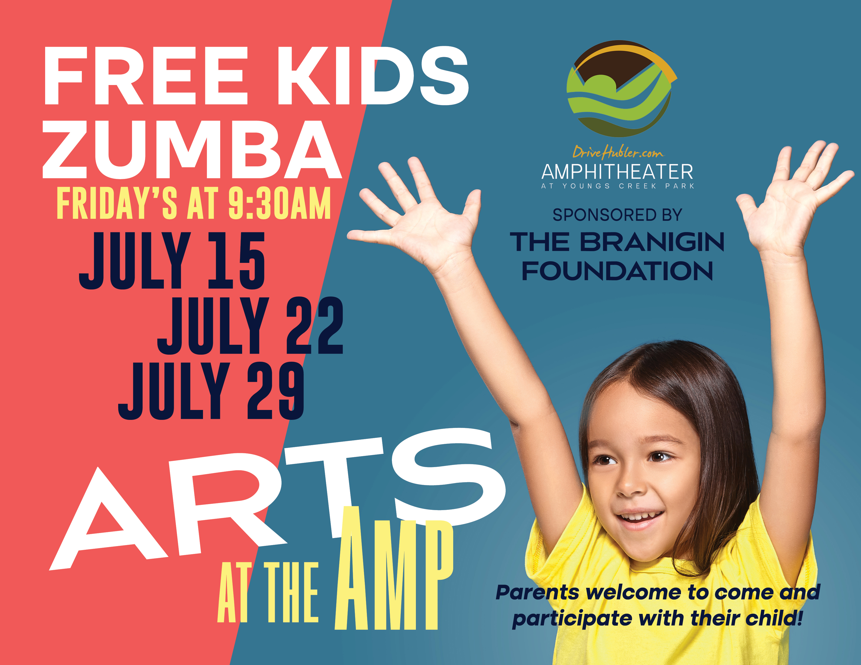 Free Kids Zumba at the DriveHubler.com Amphitheater